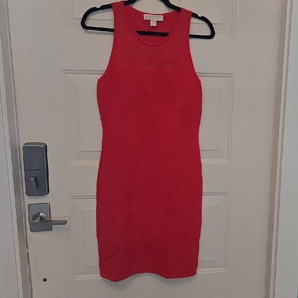 MICHAEL Michael Kors Red Knit Bodycon Dress Valentines Day Love Date Night